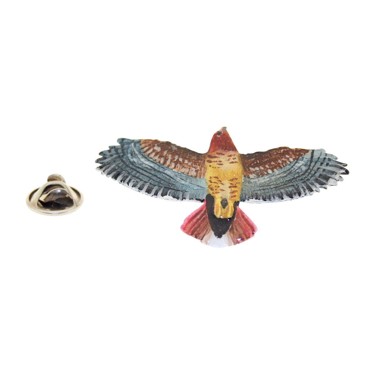 Hawk Flying Pin ~ Hand Painted ~ Lapel Pin ~ Sarah's Treats & Treasures